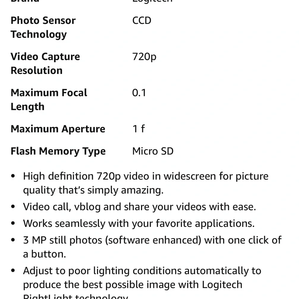 Logitech C270 Hd Webcam